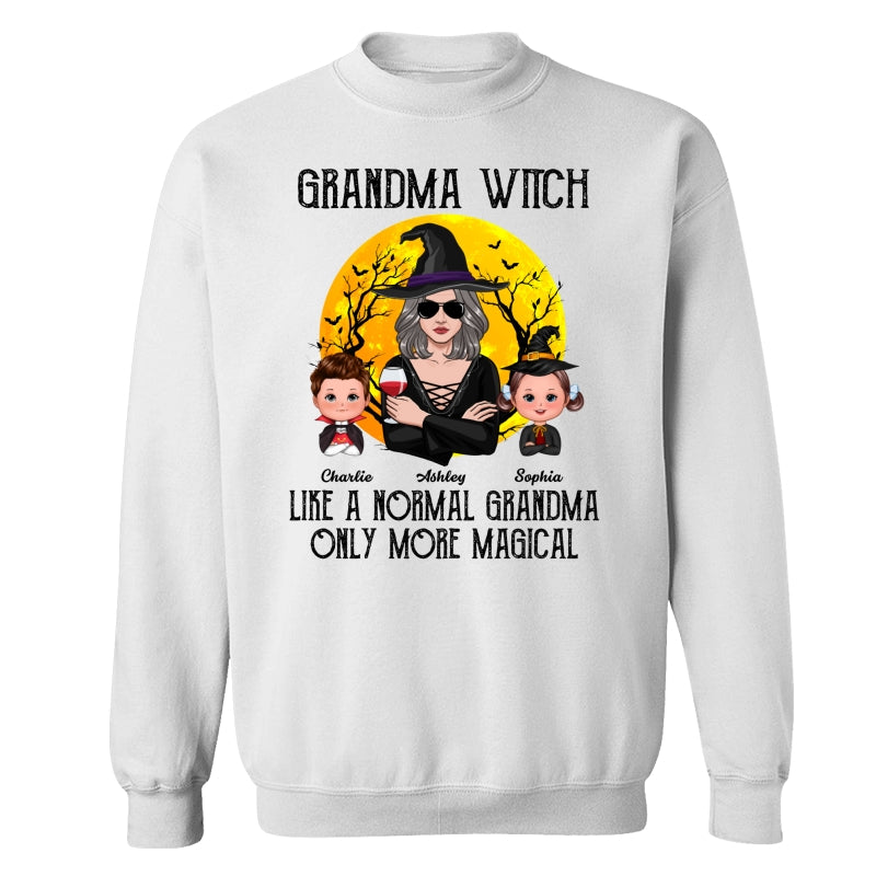 Grandma Witch Halloween Girl Vector Personalized Shirt