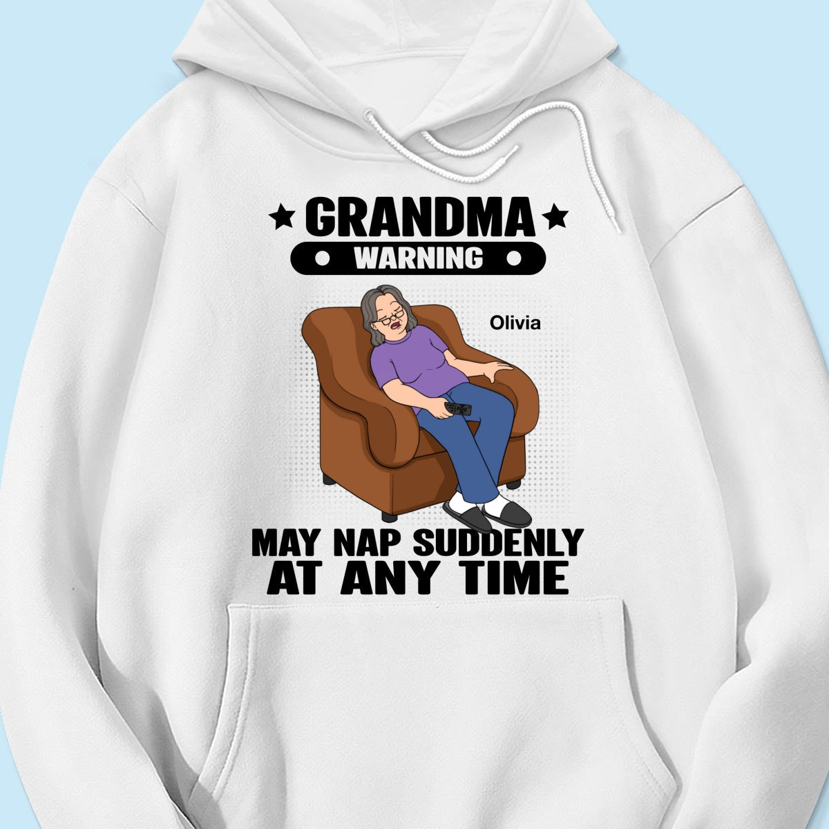 Grandma Warning May Nap Suddenly At Any Time Funny Gift For Grandma Personalized Shirt